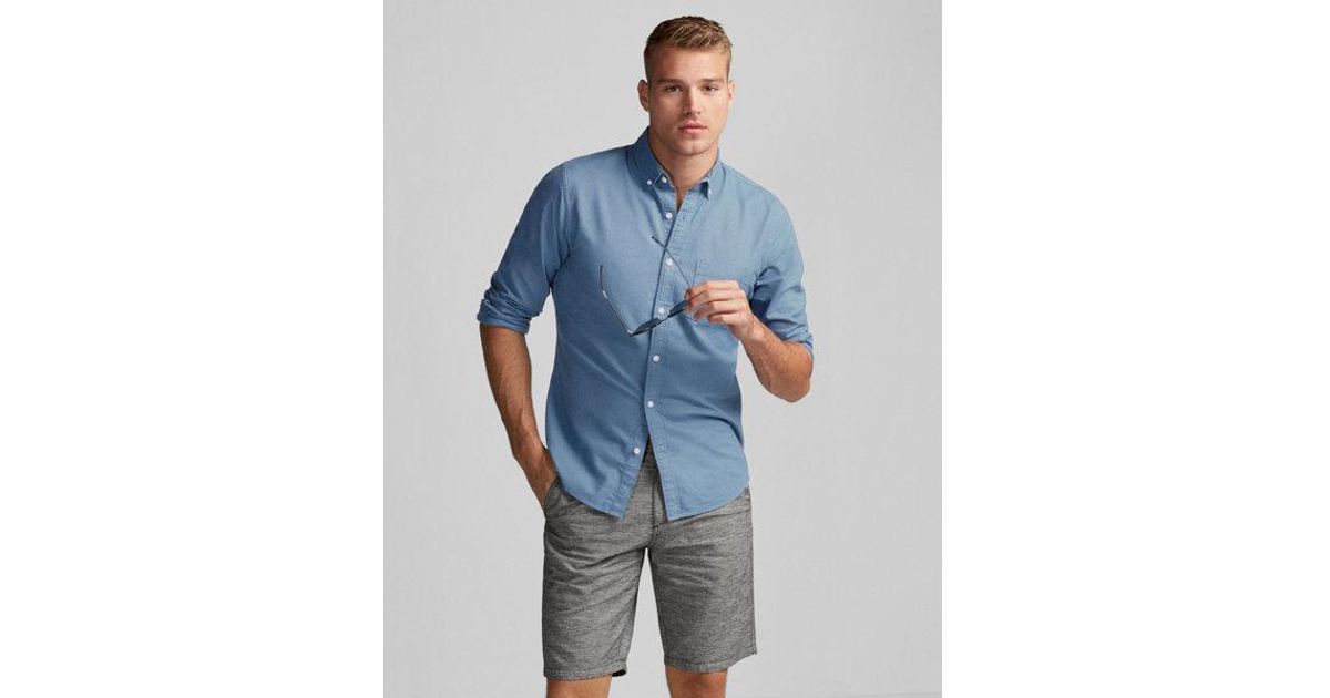 slim soft wash garment dyed oxford shirt