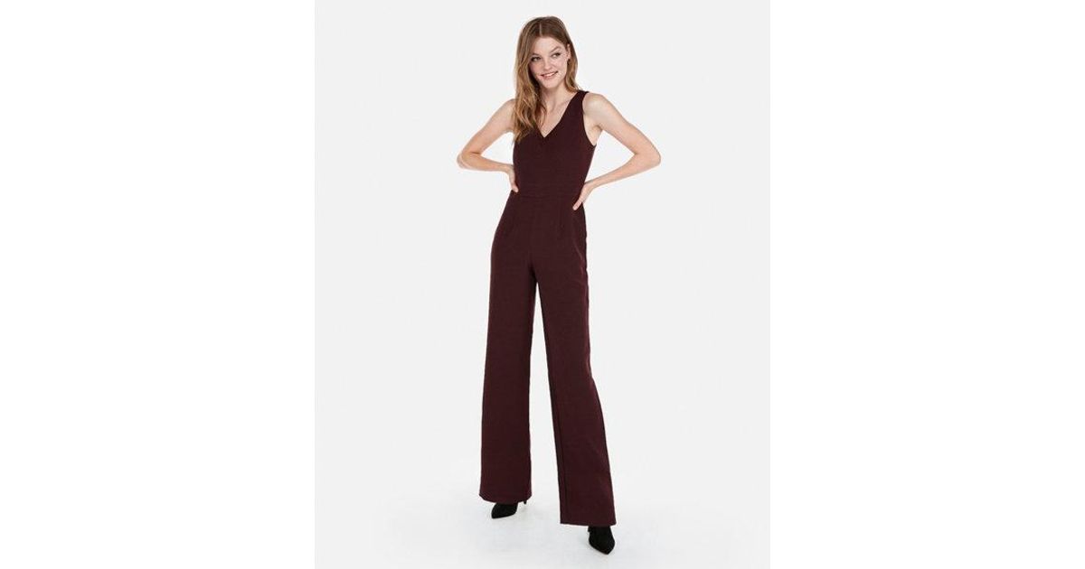 express v neck jumpsuit