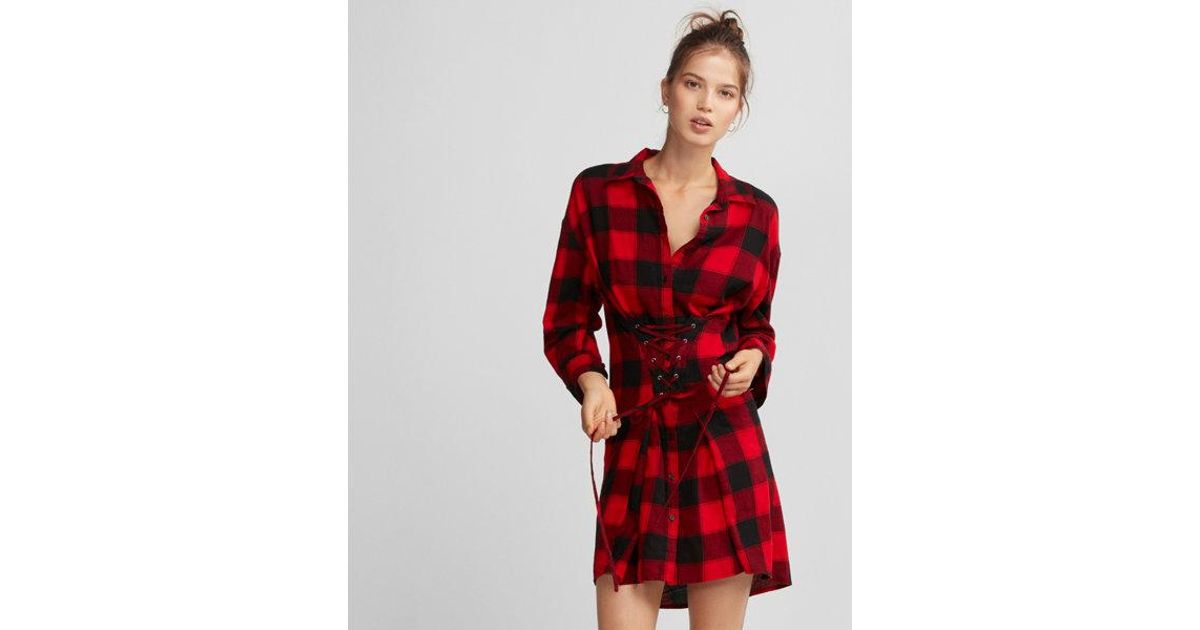 red flannel dress