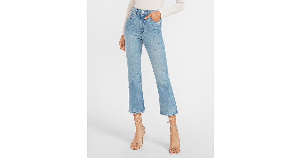 Express Denim High Waisted Embellished 