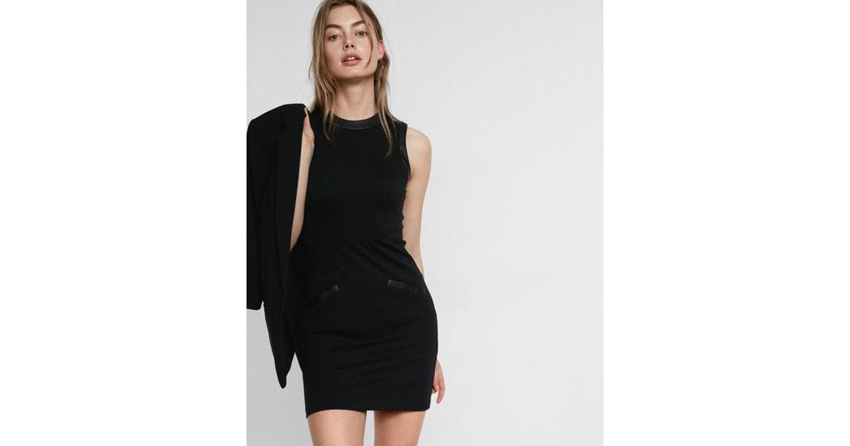 express faux leather dress
