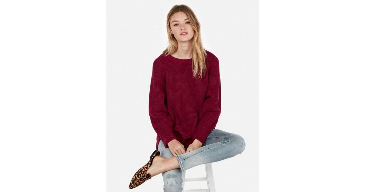 crew neck tunic sweater