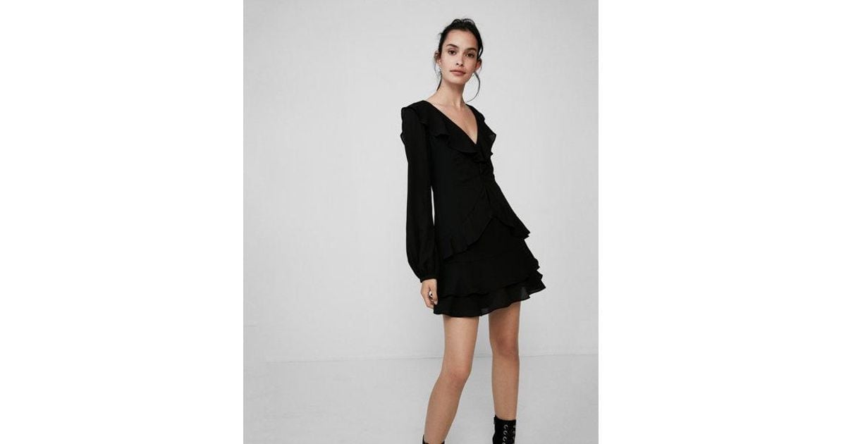 express black ruffle dress