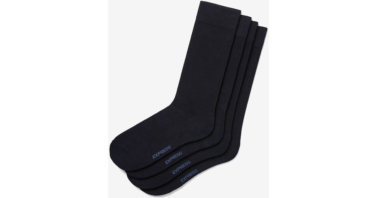 Express 2 Pack Solid Navy Dress Socks in Blue for Men Lyst Canada