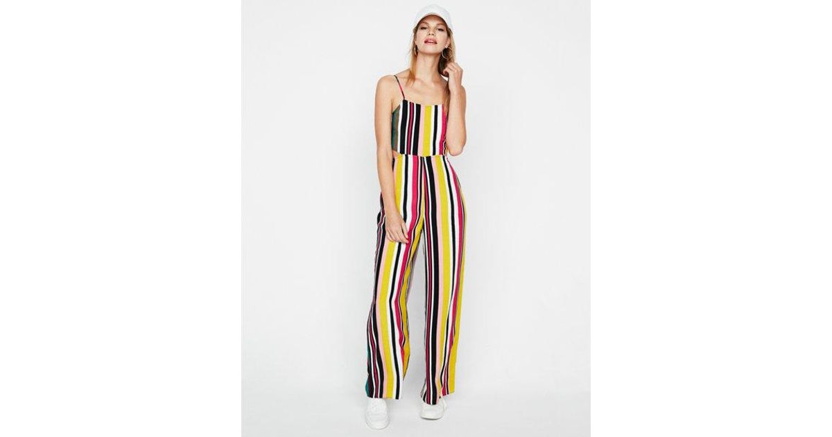 express striped jumpsuit