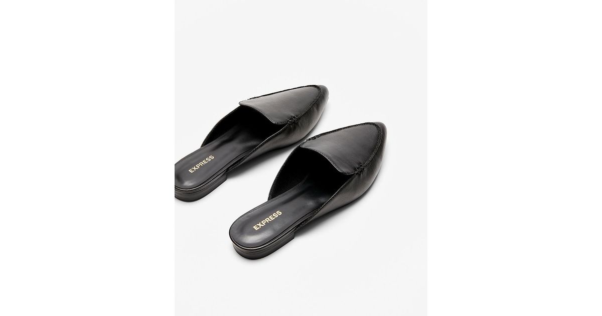 pointed toe slide loafers