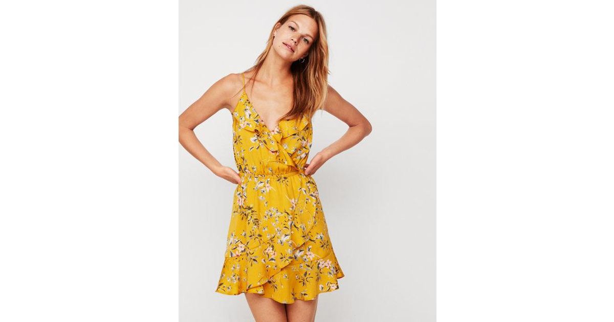 express ruffle wrap dress