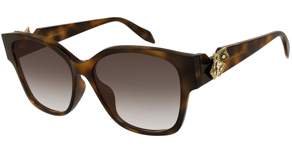 Alexander McQueen Am0370s 002 Tortoise Brown in Black Lyst