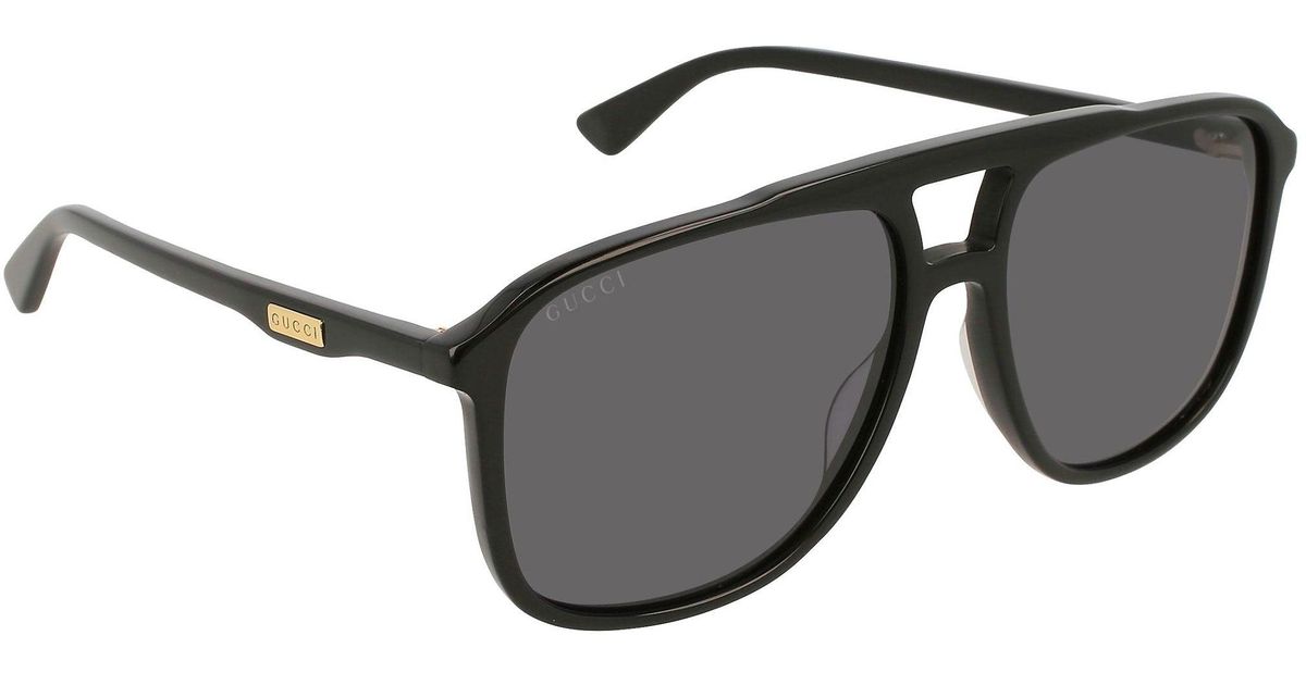 Gucci GG0262S Shiny Black And Grey for Men | Lyst UK