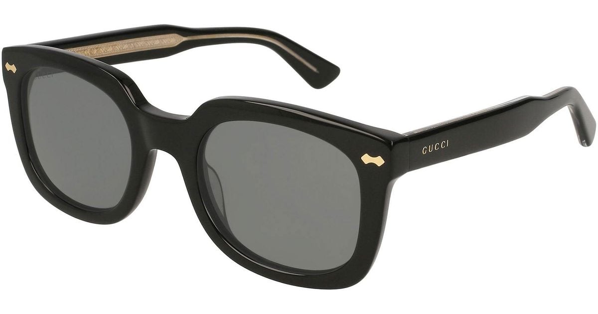 Gucci GG0181S Shiny Black And Grey | Lyst