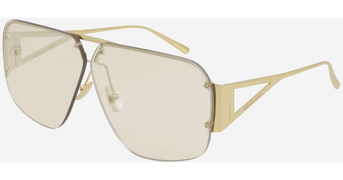 Bottega Geometric Caravan Gold Shades in Natural Lyst