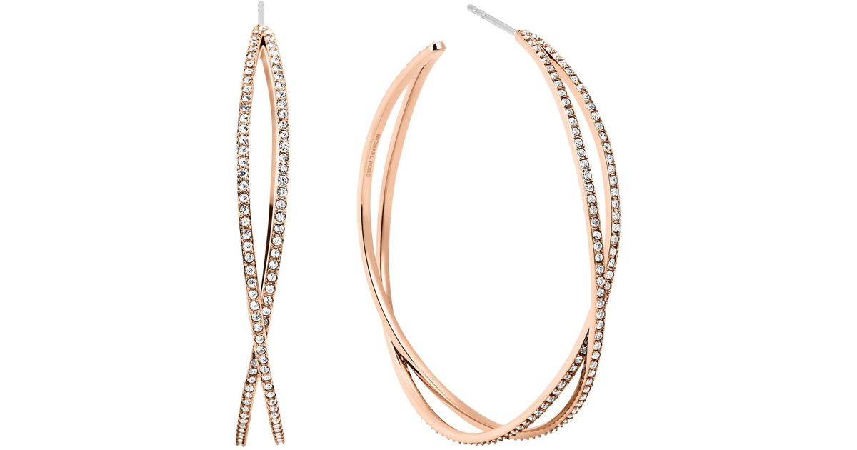 michael kors rose gold hoop earrings