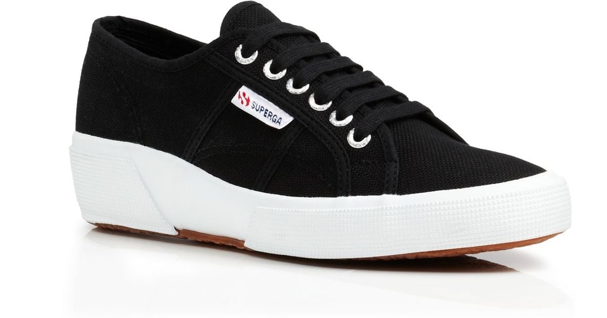 Superga Lace Up Sneakers - Hidden Wedge 