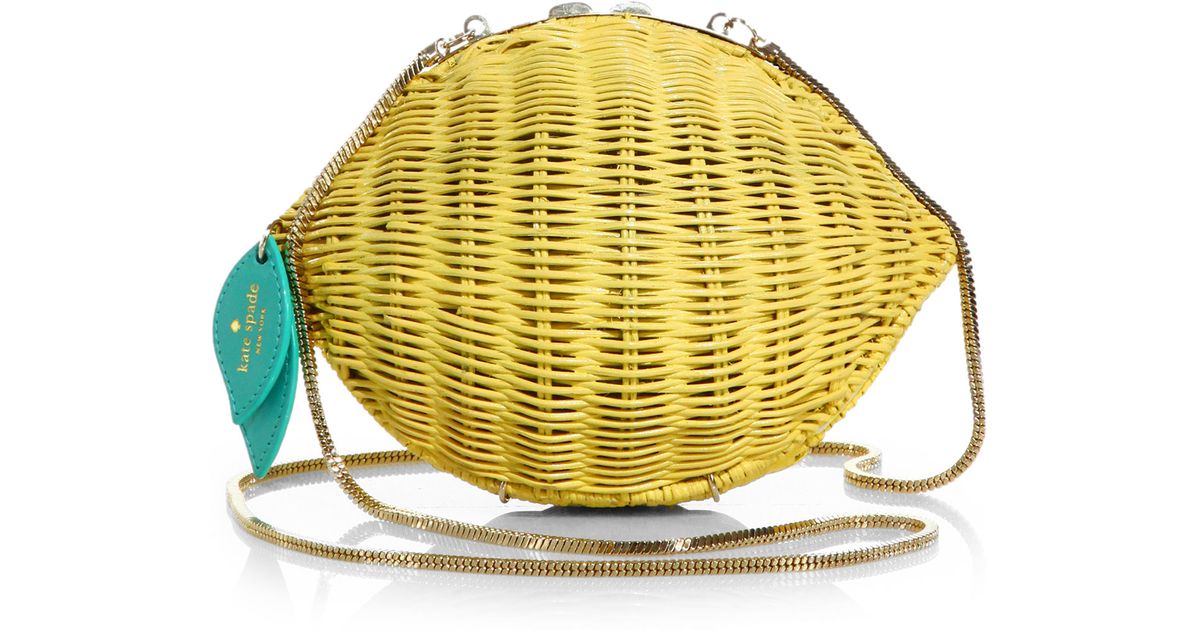 Kate Spade Lemon Wicker Shoulder Bag in Vivid Yellow (Yellow) Lyst