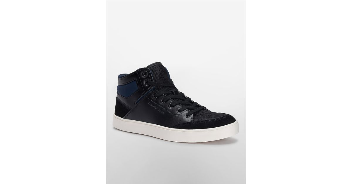 calvin klein black high tops