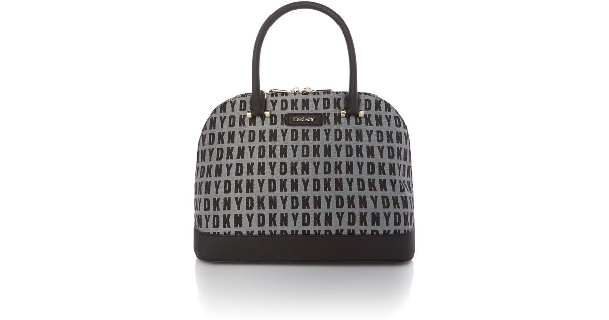 Dkny Saffiano White Round Satchel Bag In Lyst