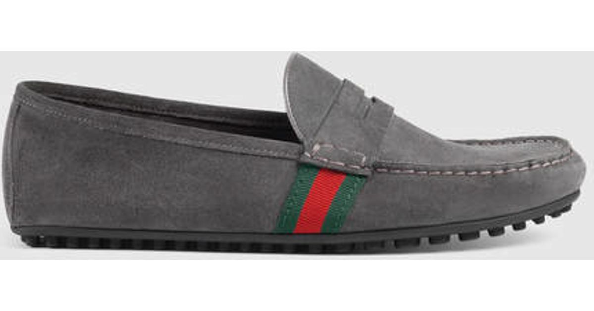 gucci suede drivers