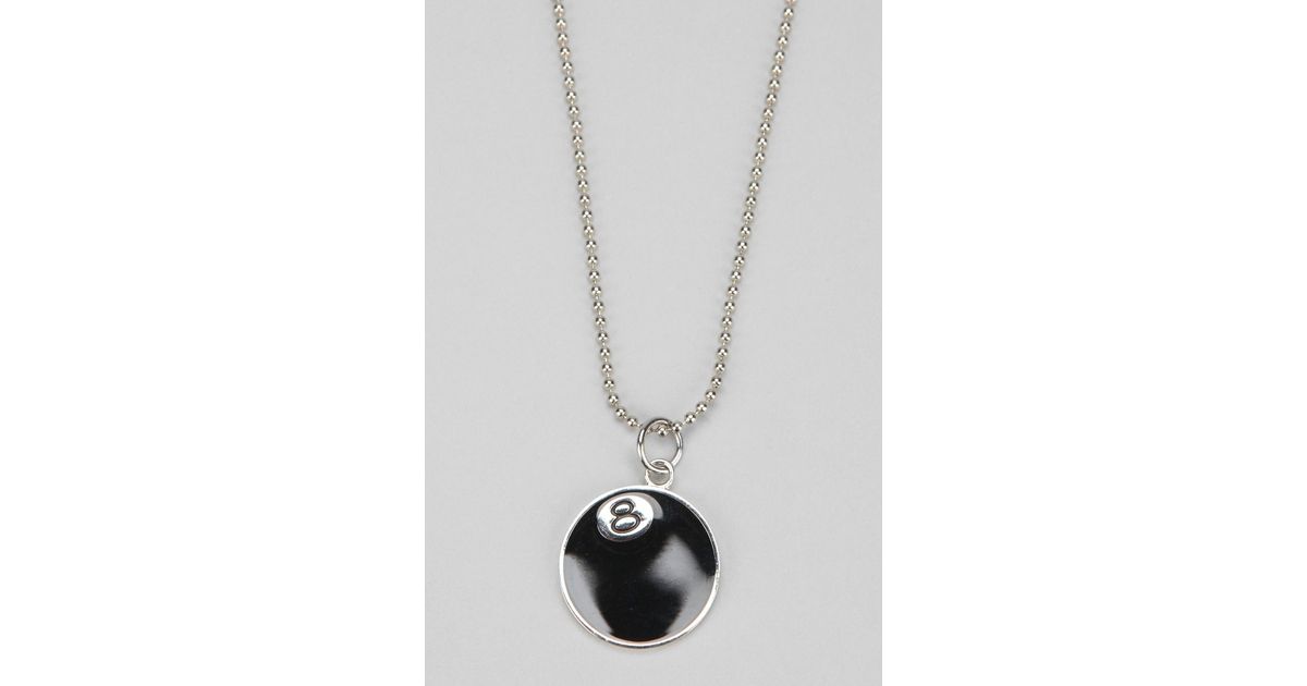 Stussy 8 Ball Necklace in Metallic for Men | Lyst Canada Stussy 8 Ball Necklace in Metallic for Men | Lyst Canada