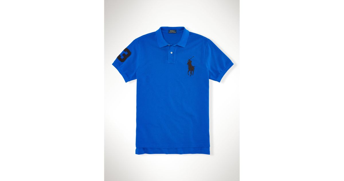 black and blue polo ralph lauren shirt