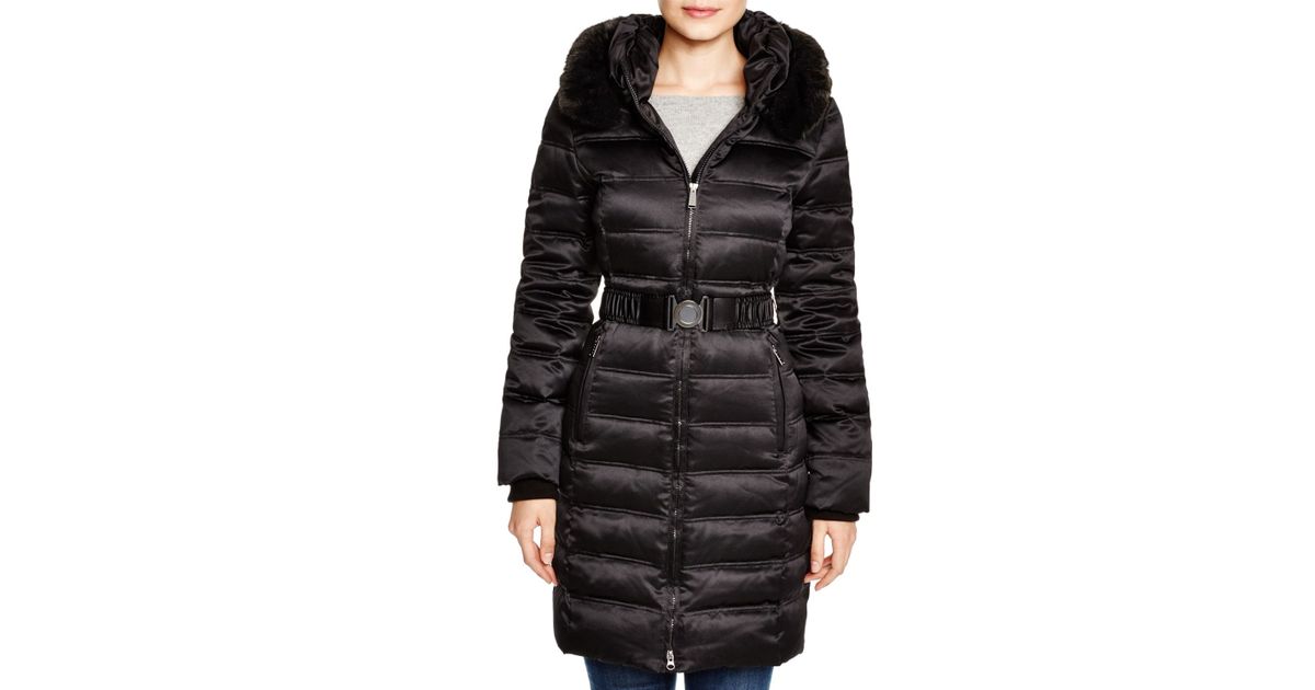 dkny long puffer coat