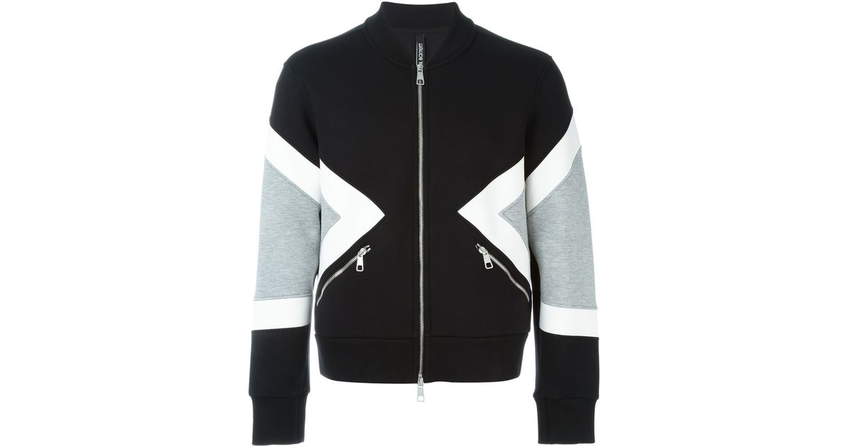 Panelled Bomber Jacket Panelled Neil Bomber Barrett Jacket Neil azq5rdwq