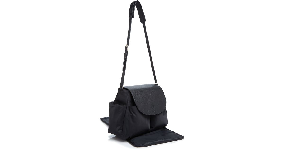 Tory Burch Black Thea Nylon Messenger Diaper Bag