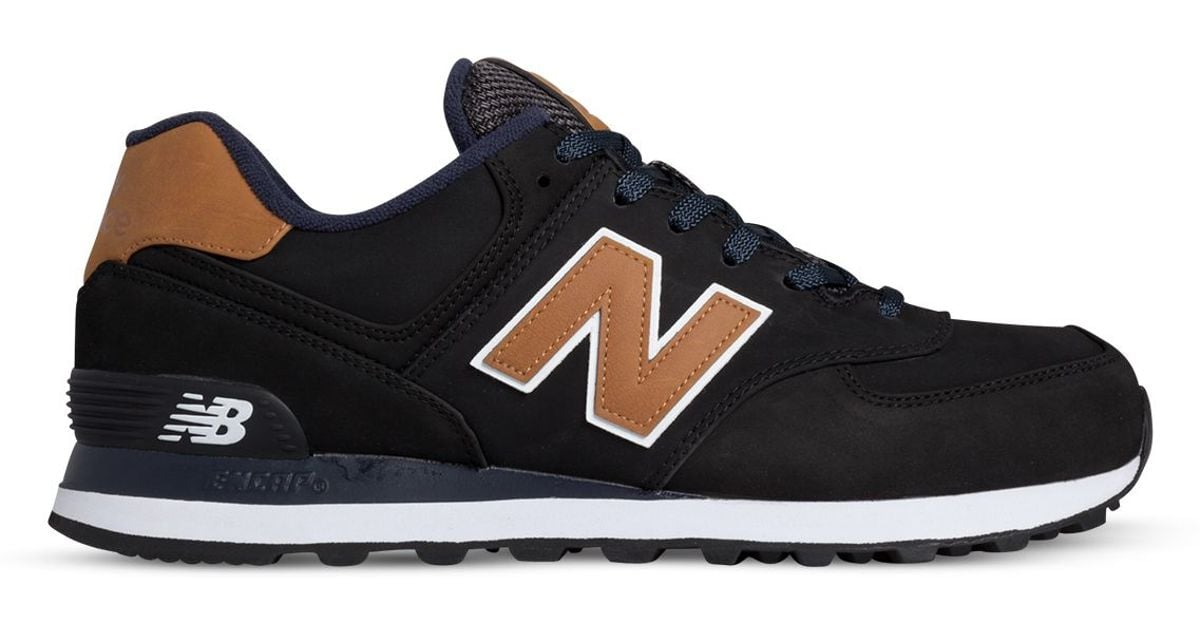 new balance 574 black with tan