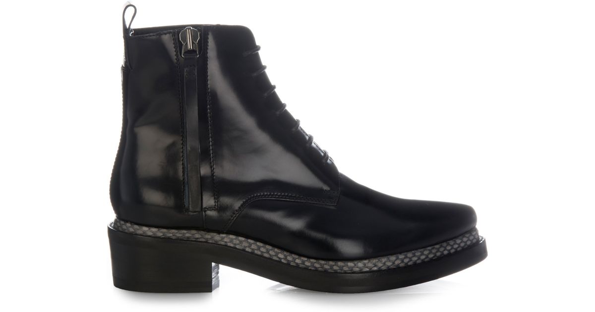 acne lace up boots