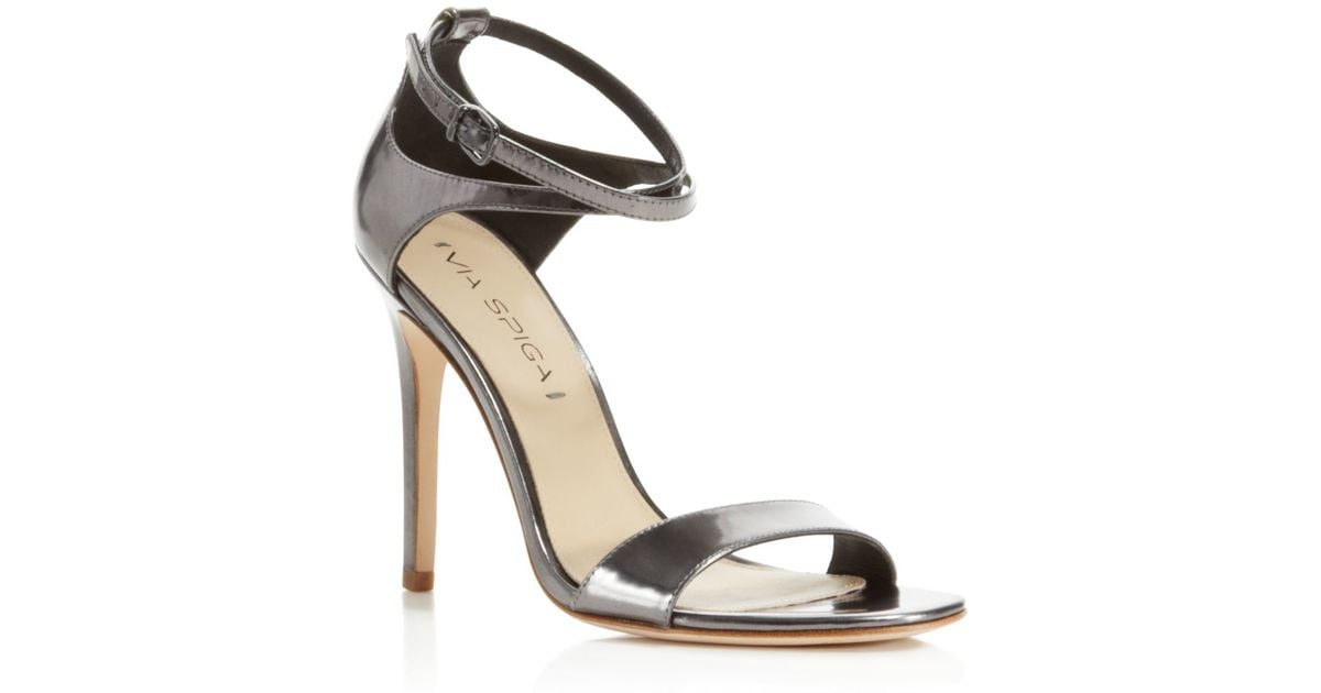 gunmetal grey sandals heel