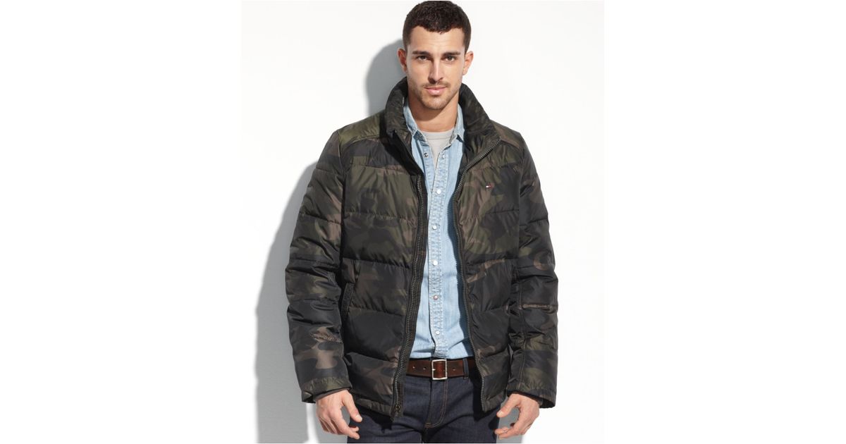 tommy hilfiger camo coat