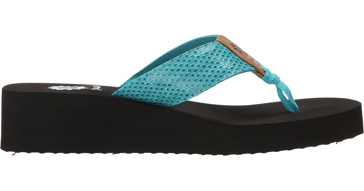 yellow box turquoise flip flops