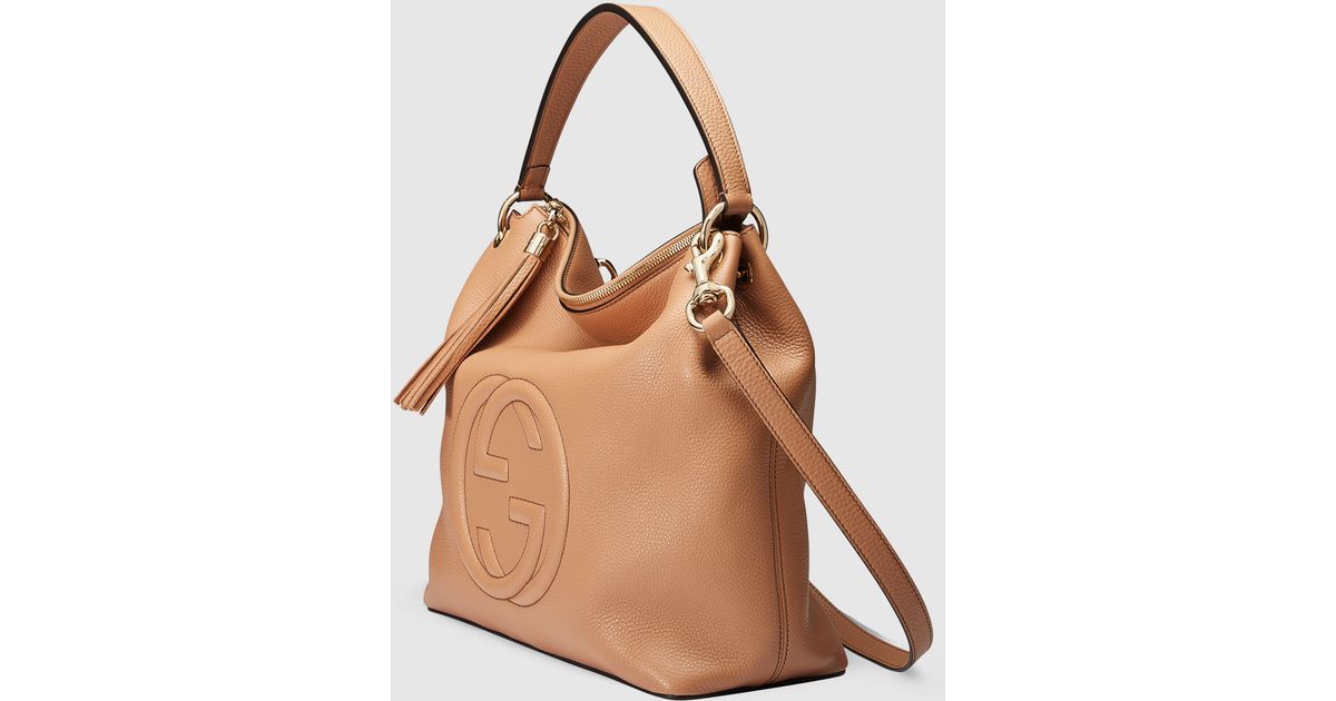 Gucci Soho Leather Hobo in Brown - Lyst
