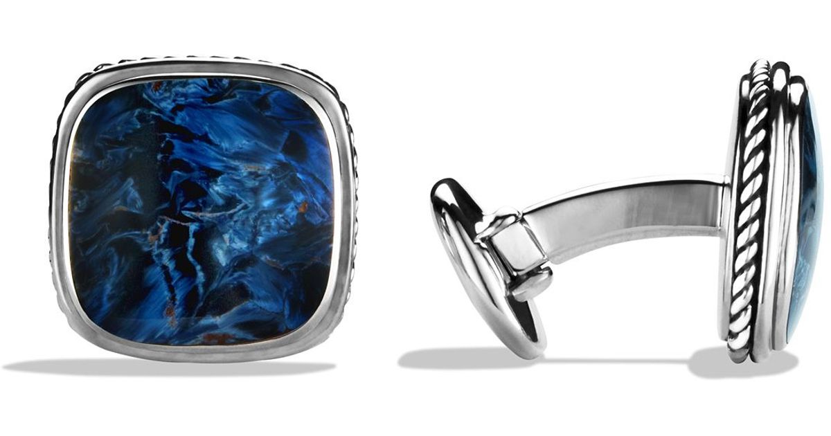David Yurman Exotic Stone Pietersite Cufflinks in Silver (Metallic) for Men Lyst