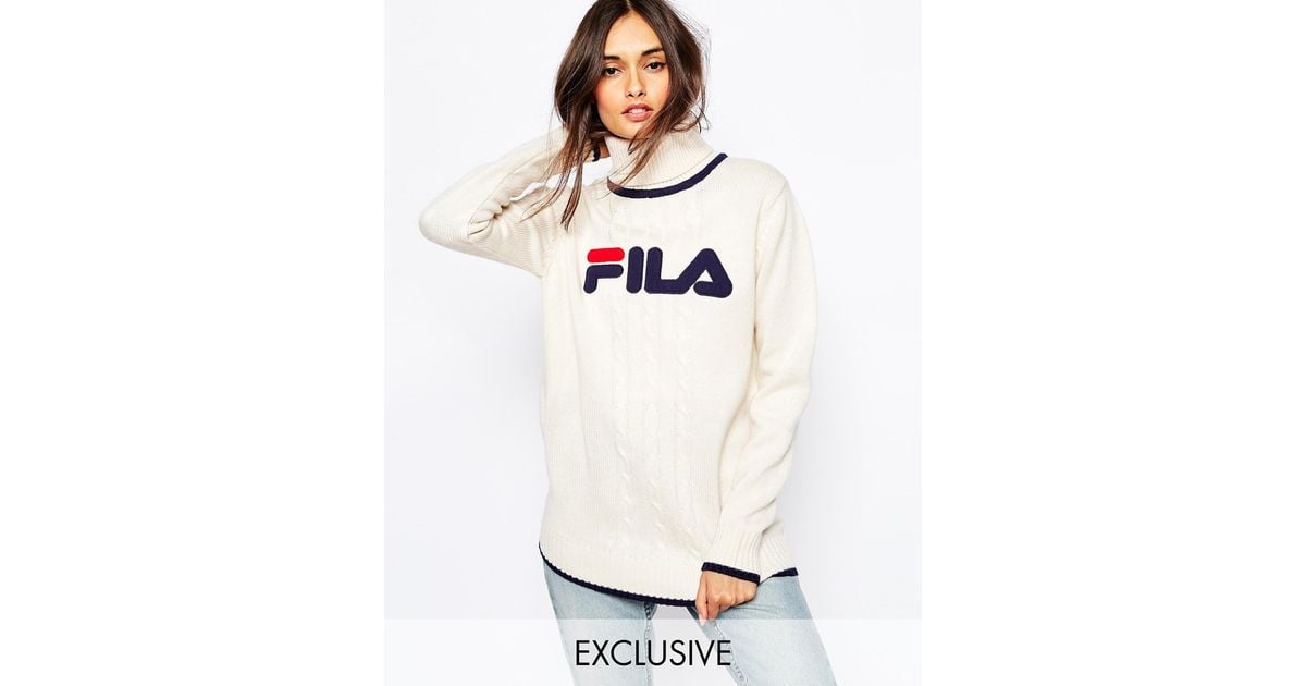 cream fila jumper