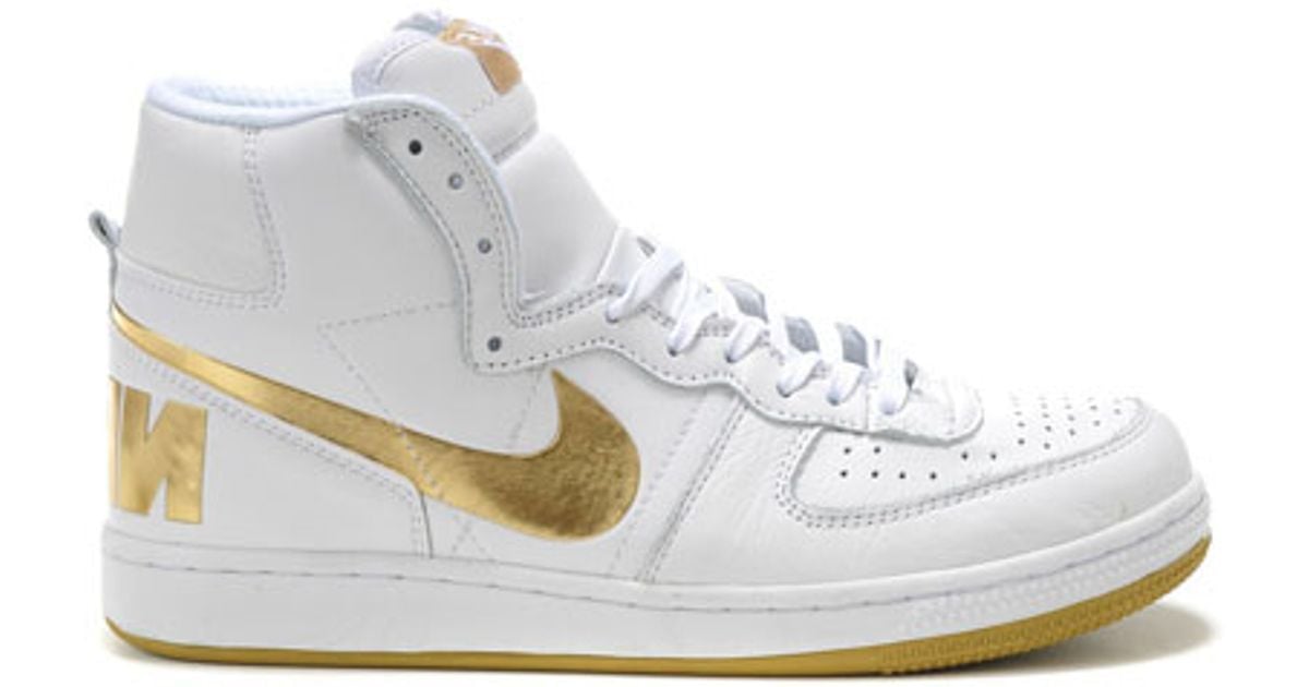 nike white and gold