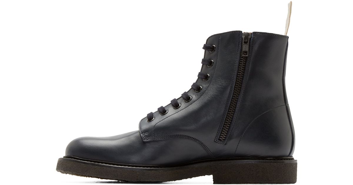 common projects leather combat boots