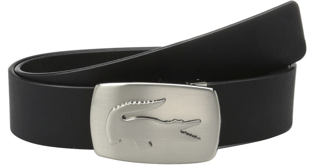 Lacoste Spw Leather Belt Metal Croc 