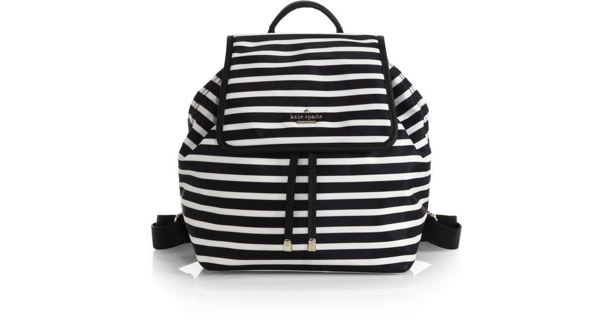 kate spade backpack stripes