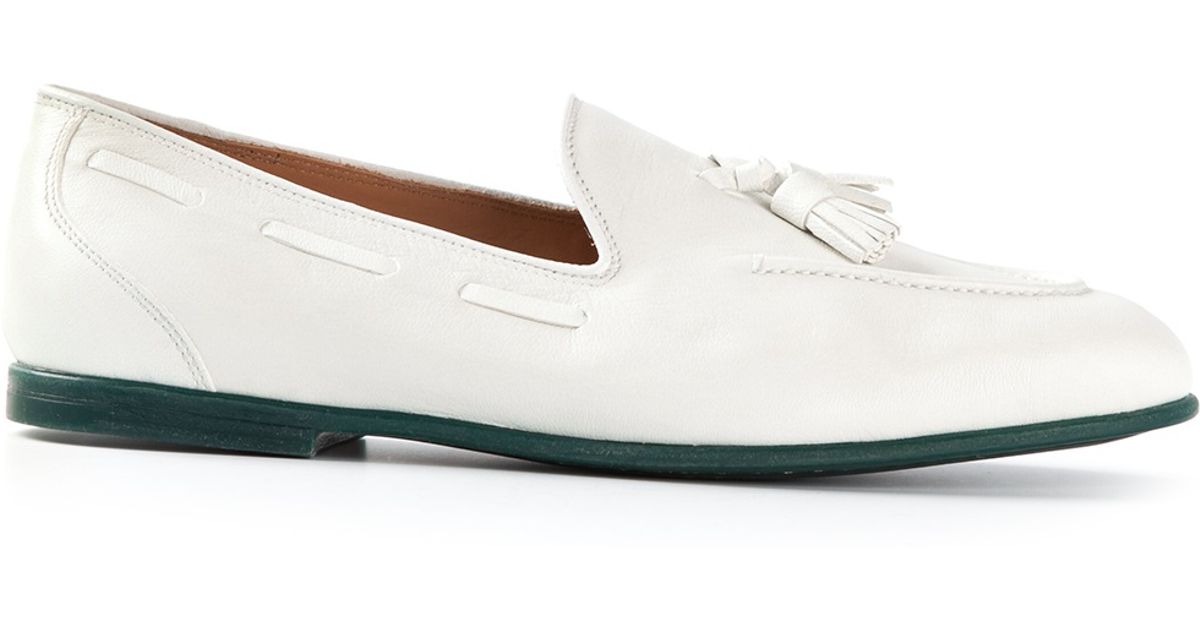 Ferragamo Riva Tassel Loafer in White for Men | Lyst