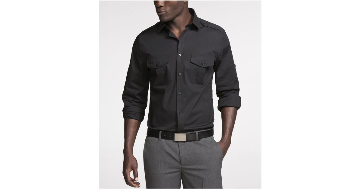 Express Fitted Mk2 Stretch Cotton Shirt 