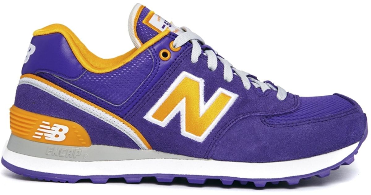 new balance purple yellow