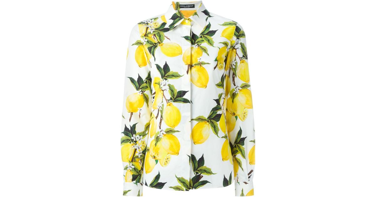 lemon print mens shirt
