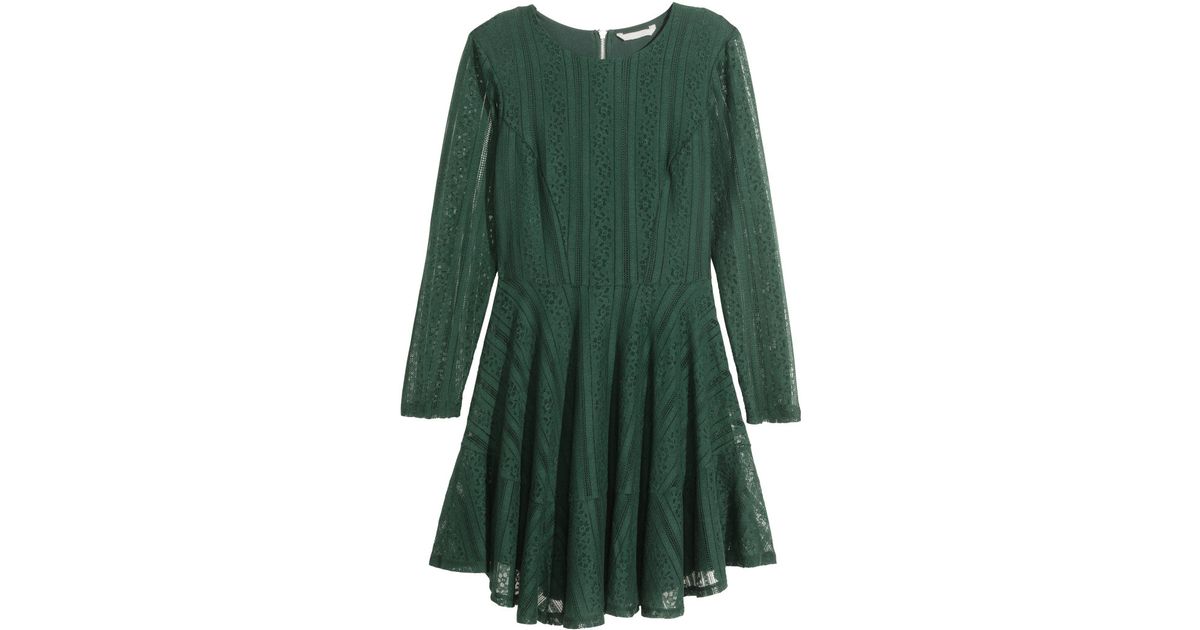 h&m long sleeve lace dress