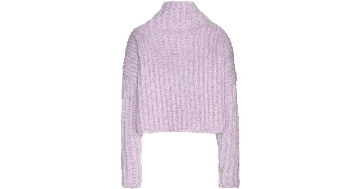 acne studios purple cardigan