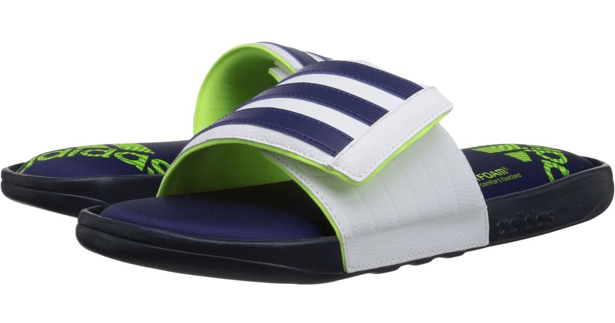 adidas Adissage Comfort Ff in White for 