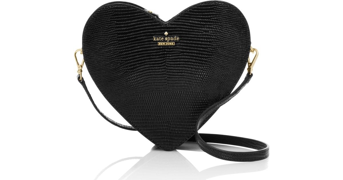Kate Spade Secret Admirer Heart Crossbody in Black Lyst