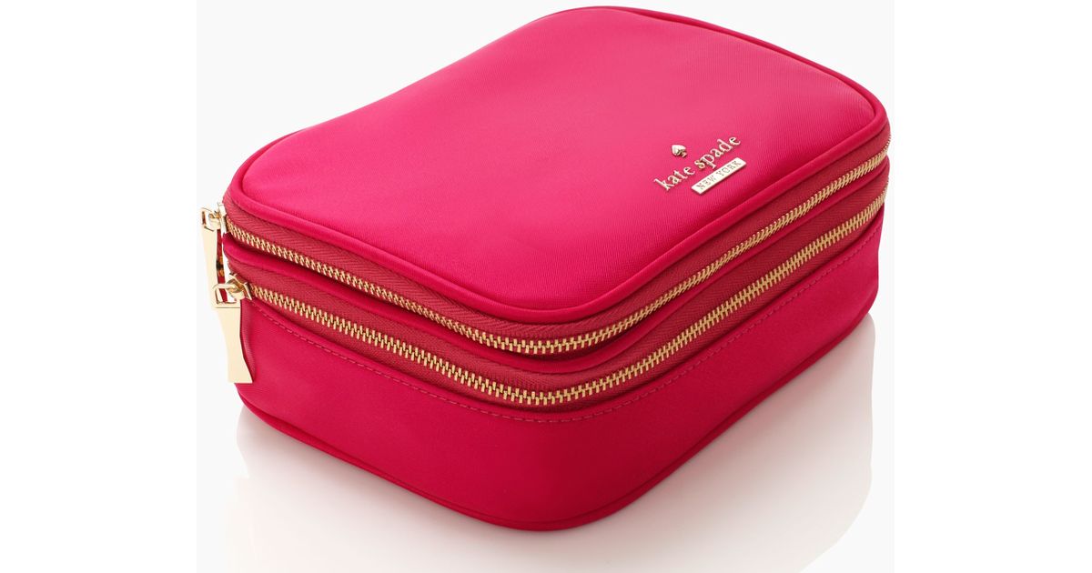 Kate Spade Classic Nylon Travel Jewelry Case In Pink Lyst