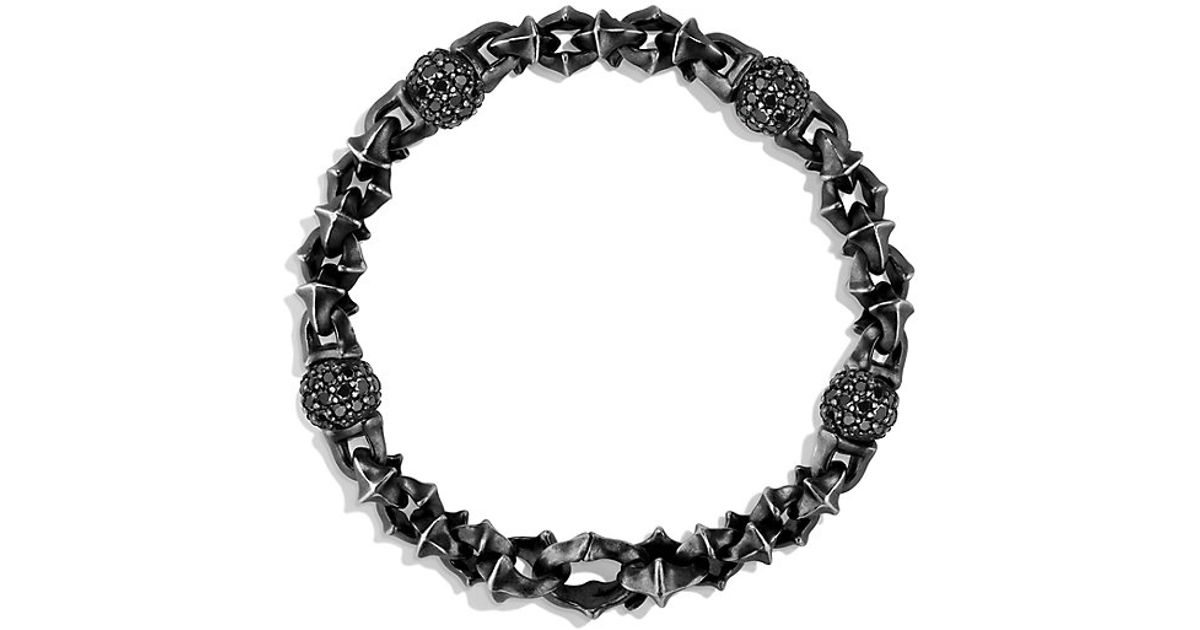 Lyst David Yurman Armory Medium Link Bracelet In Black For Men