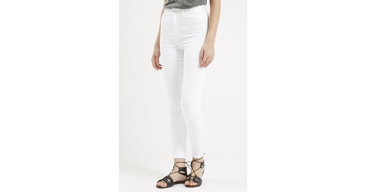 topshop white joni jeans