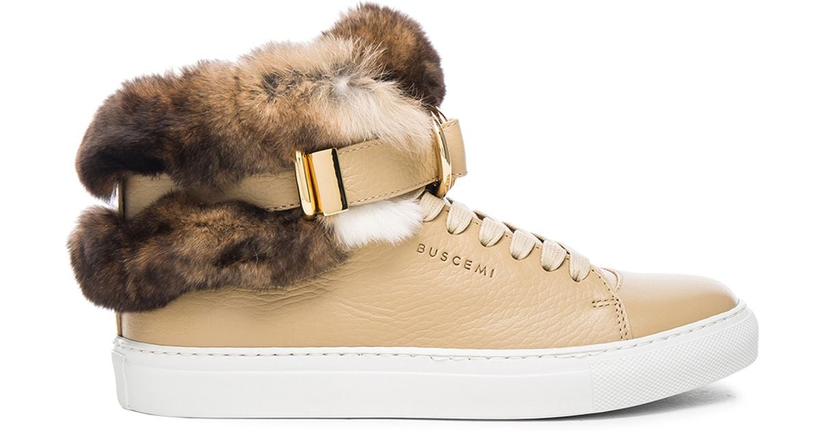 Buscemi 100mm Leather Sneakers With 